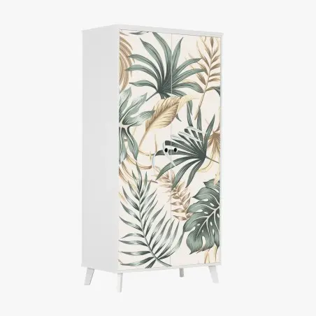 Pegatina para armario estampado botánico tropical en tonos tierra – Pixers®