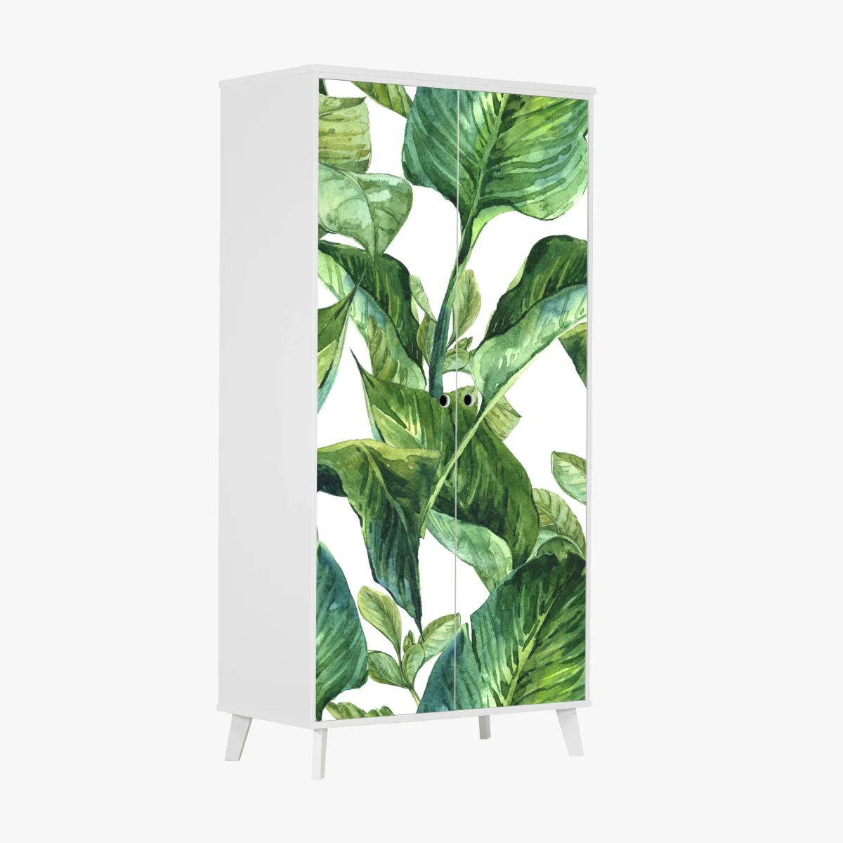 Pegatina para armario motivo de hojas tropicales en acuarela – Pixers® Pegatina para armario motivo de hojas tropicales en acuarela – Pixers®