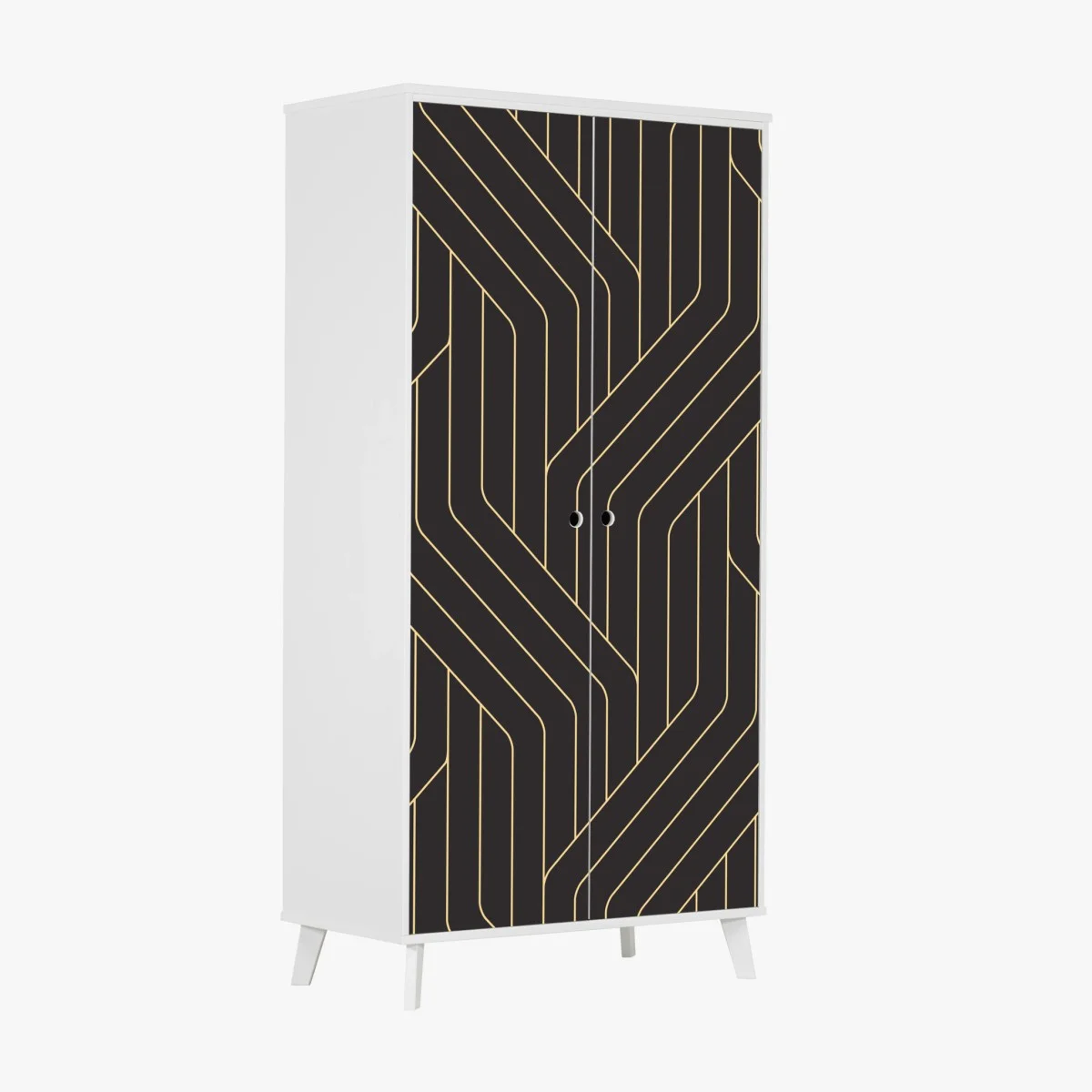 Pegatina para armario diseño geométrico art déco en dorado – Pixers® Pegatina para armario diseño geométrico art déco en dorado – Pixers®