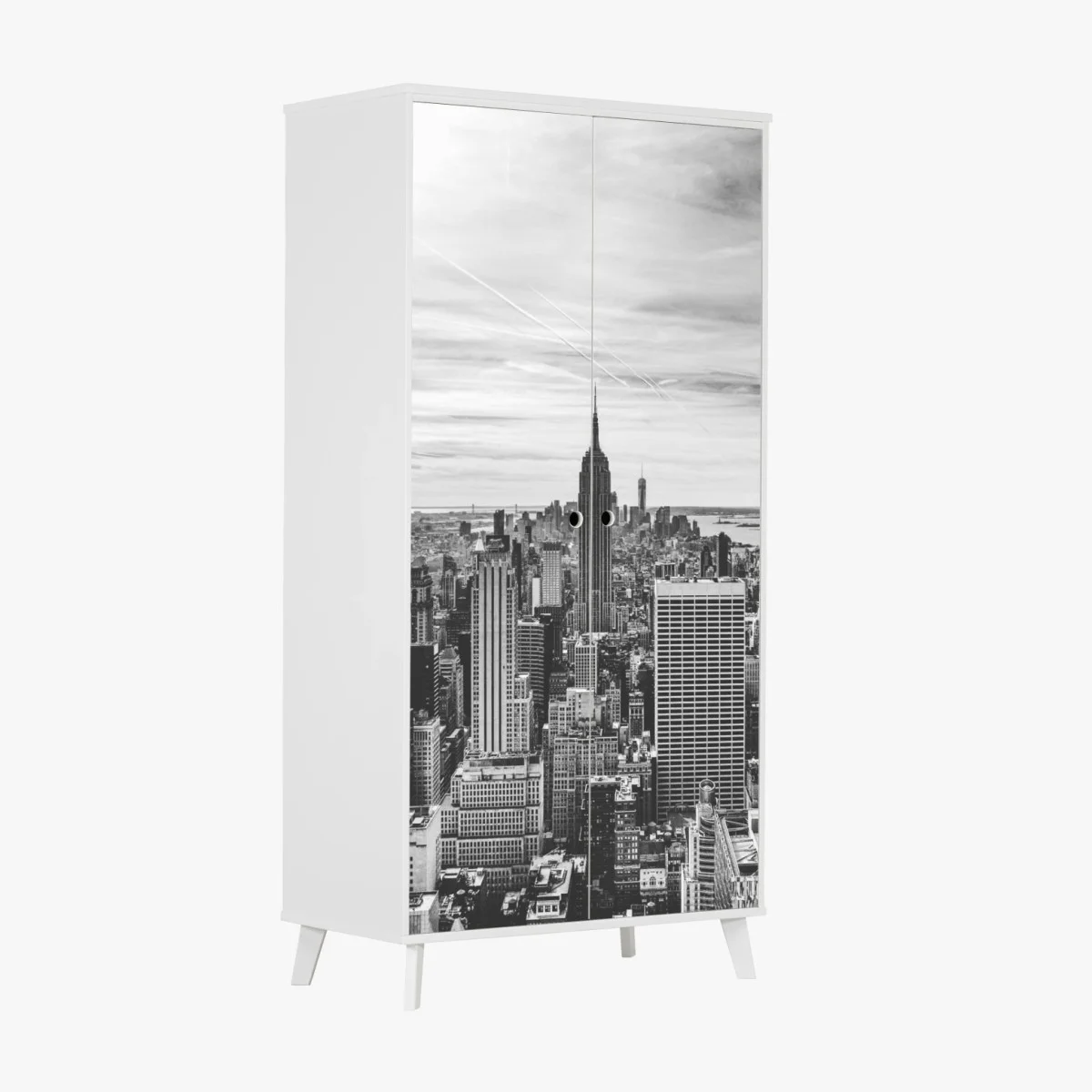 Pegatina para armario panorama urbano de Nueva York en blanco y negro – Pixers® Pegatina para armario panorama urbano de Nueva York en blanco y negro – Pixers®