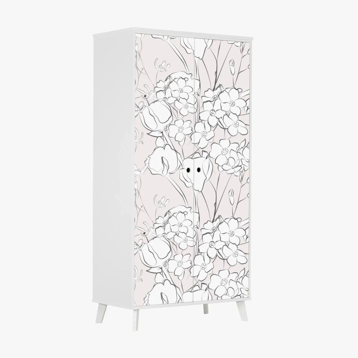 Pegatina para armario diseño floral delicado en rosa pálido – Pixers® Pegatina para armario diseño floral delicado en rosa pálido – Pixers®