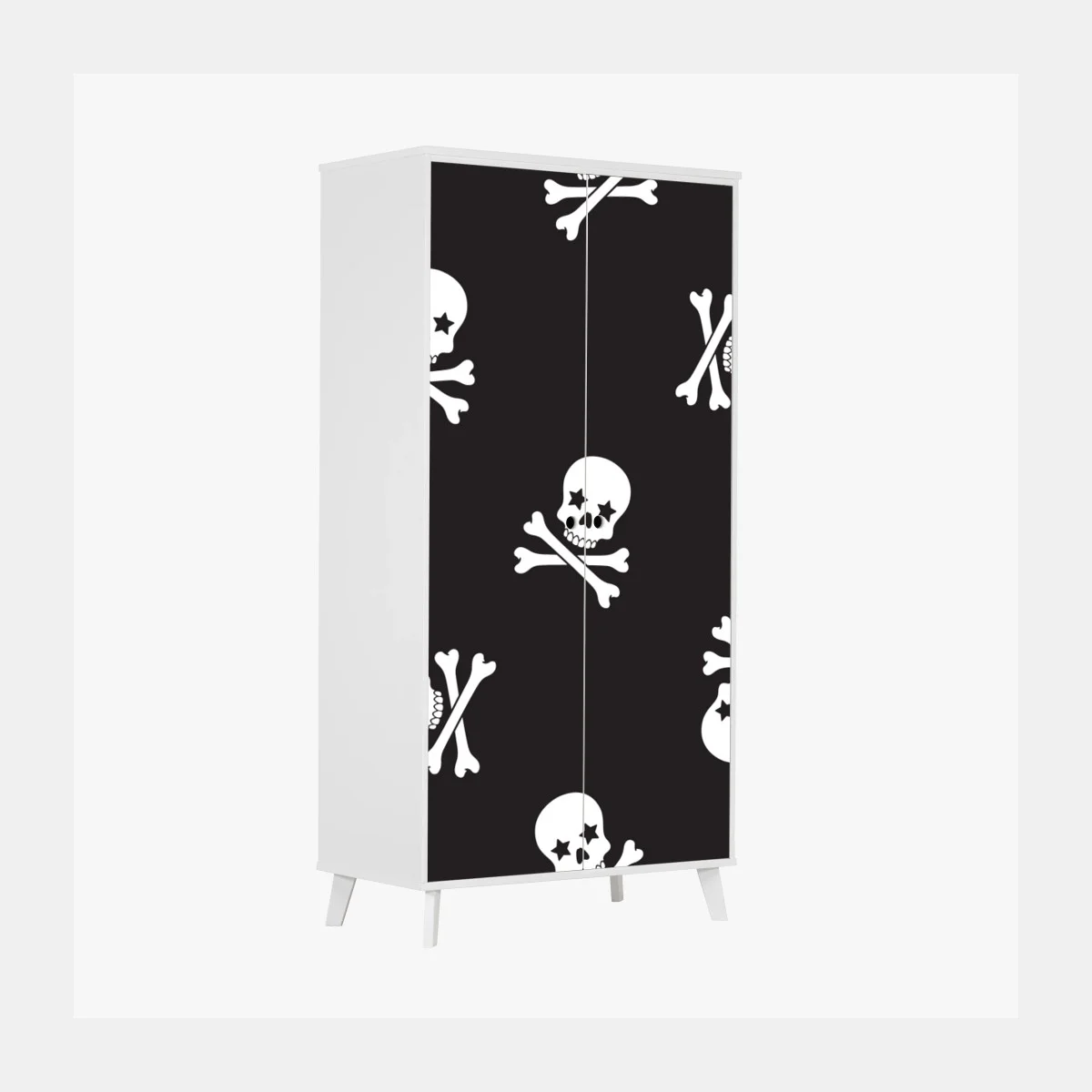 Pegatina para armario patrón de calaveras en blanco y negro – Pixers® Pegatina para armario patrón de calaveras en blanco y negro – Pixers®
