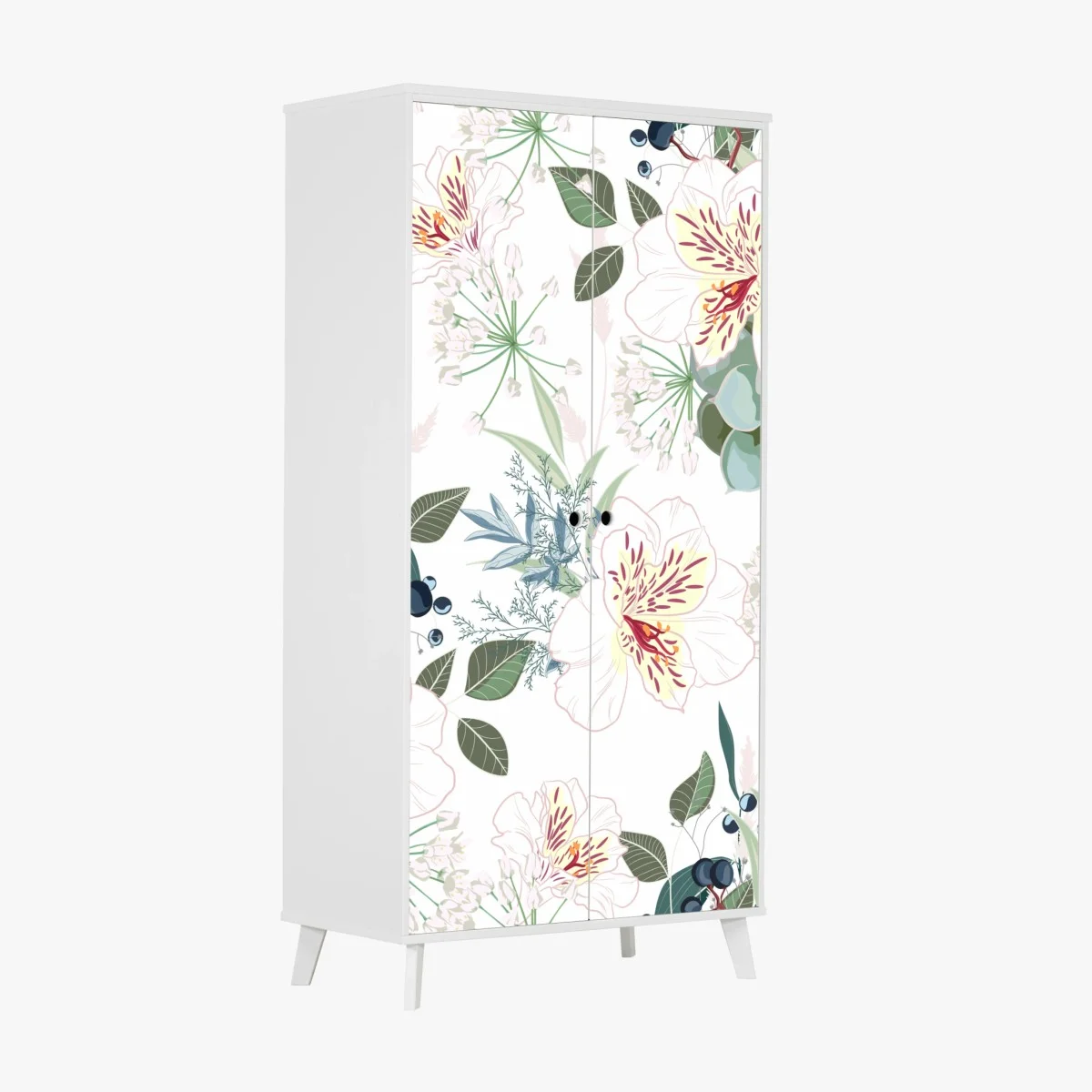 Pegatina para armario diseño floral elegante en tonos pastel – Pixers® Pegatina para armario diseño floral elegante en tonos pastel – Pixers®