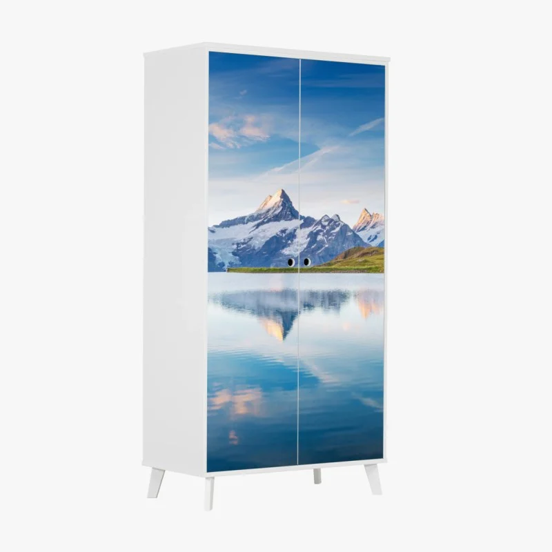 Pegatina para armario amanecer sereno en Bachalpsee, Alpes Suizos
