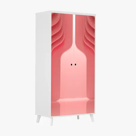 Pegatina para armario espacio coral minimalista y futurista con arcos – Pixers®