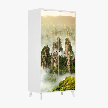 Pegatina para armario paisaje místico de Zhangjiajie en Wulingyuan – Pixers®