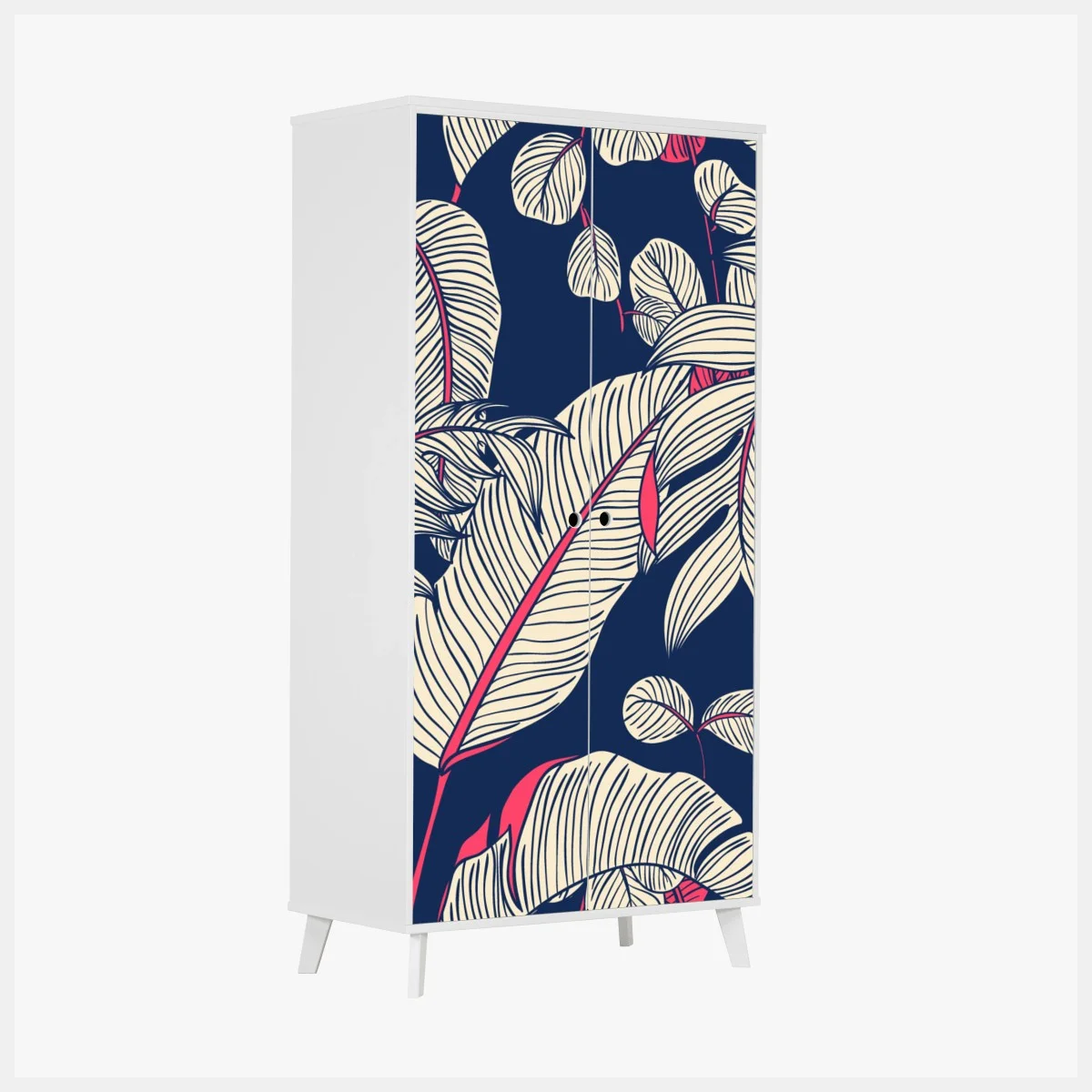 Pegatina para armario motivo tropical estilizado en azul marino y rosa – Pixers® Pegatina para armario motivo tropical estilizado en azul marino y rosa – Pixers®