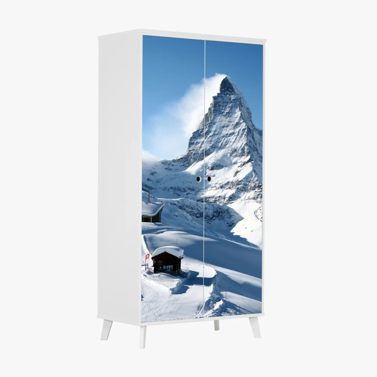 Pegatina para armario paisaje alpino nevado con pico majestuoso – Pixers® Pegatina para armario paisaje alpino nevado con pico majestuoso – Pixers®