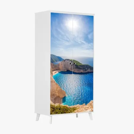 Pegatina para armario impresionante bahía de Navagio en Zakynthos – Pixers®