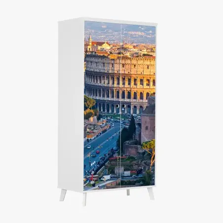 Pegatina para armario coliseo de Roma al atardecer – Pixers®