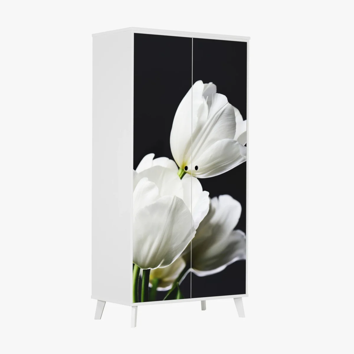 Pegatina para armario elegancia de tulipanes blancos sobre fondo oscuro – Pixers® Pegatina para armario elegancia de tulipanes blancos sobre fondo oscuro – Pixers®
