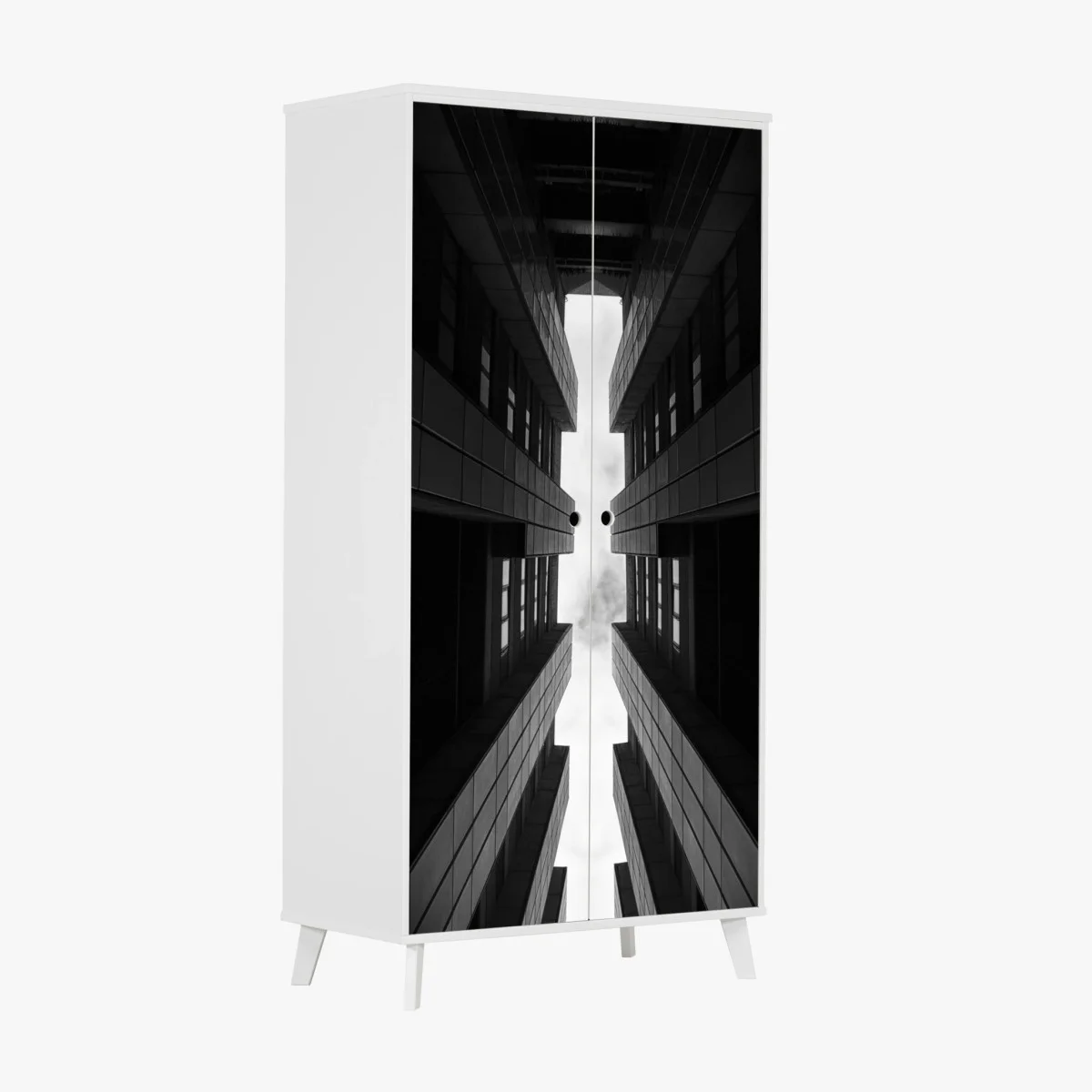 Pegatina para armario simetría arquitectónica en blanco y negro – Pixers® Pegatina para armario simetría arquitectónica en blanco y negro – Pixers®