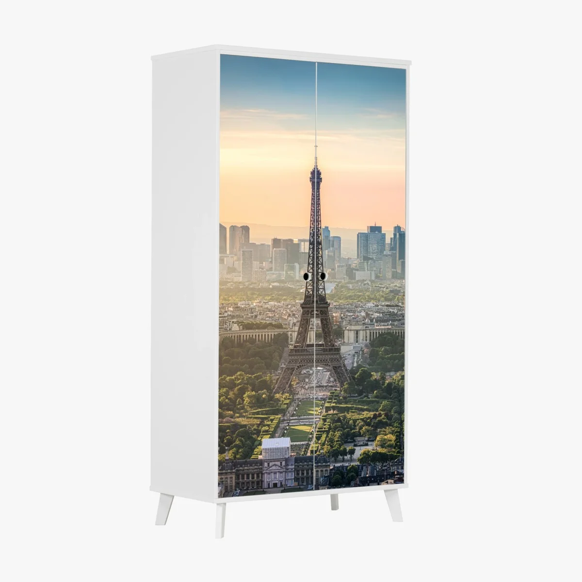 Pegatina para armario panorámica de la Torre Eiffel al atardecer – Pixers® Pegatina para armario panorámica de la Torre Eiffel al atardecer – Pixers®