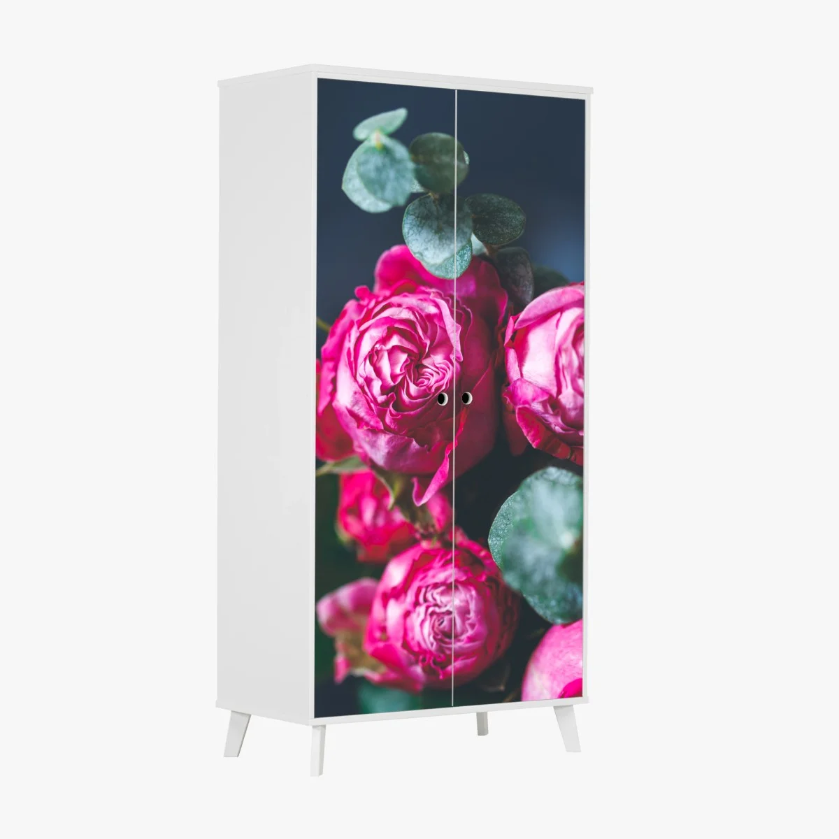 Pegatina para armario ramo de rosas rosa intenso sobre fondo azul – Pixers® Pegatina para armario ramo de rosas rosa intenso sobre fondo azul – Pixers®
