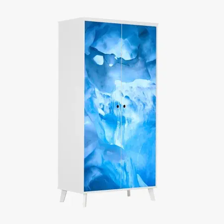 Pegatina para armario cueva de hielo azul iluminada – Pixers®