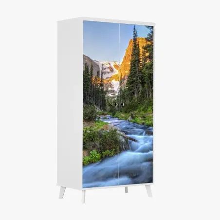 Pegatina para armario amanecer en Fern Creek, Parque Nacional Rocky Mountain – Pixers®