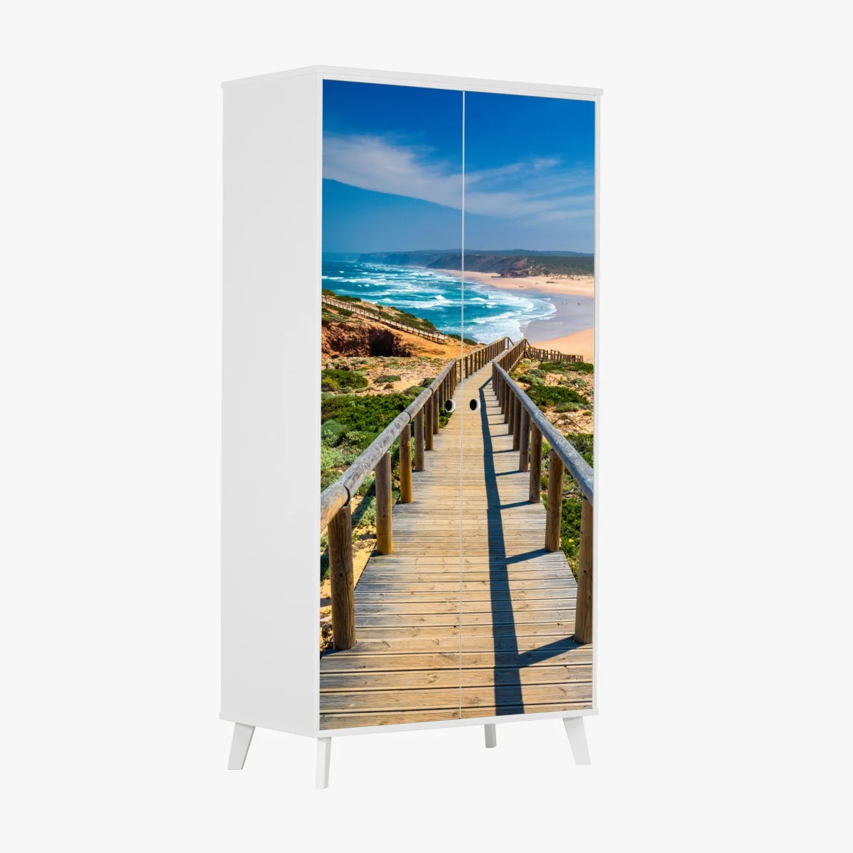 Pegatina para armario pasarela hacia Praia da Bordeira, Algarve – Pixers® Pegatina para armario pasarela hacia Praia da Bordeira, Algarve – Pixers®