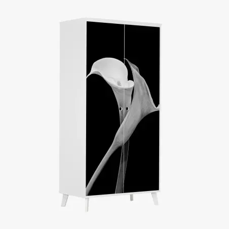 Pegatina para armario calas en blanco y negro, diseño minimalista – Pixers®
