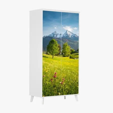Pegatina para armario pradera alpina en primavera – Pixers®
