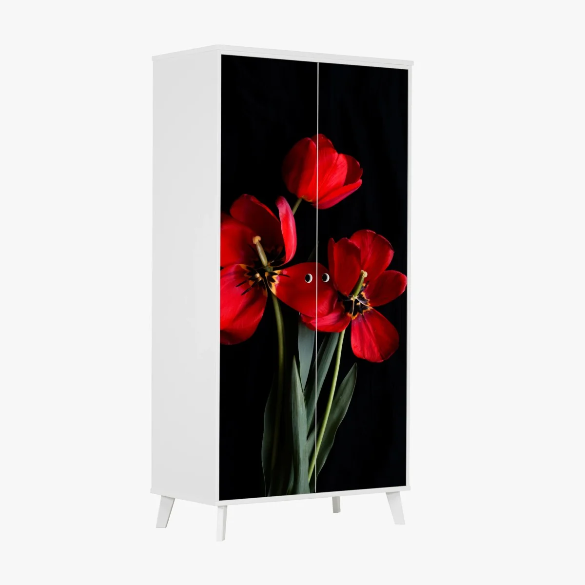Pegatina para armario arreglo de tulipanes rojos sobre fondo negro – Pixers® Pegatina para armario arreglo de tulipanes rojos sobre fondo negro – Pixers®