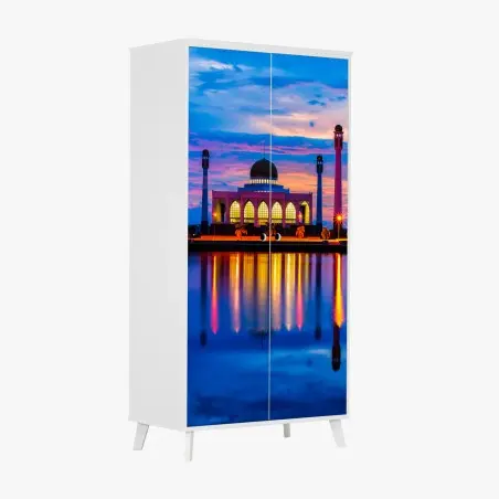 Pegatina para armario mezquita central de Songkhla al atardecer – Pixers®