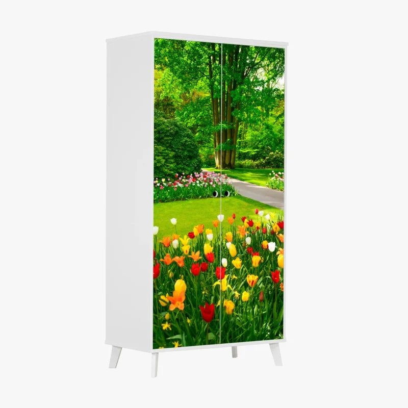 Pegatina para armario jardín de tulipanes en Keukenhof