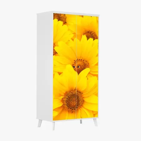 Pegatina para armario explosión de girasoles luminosos – Pixers®