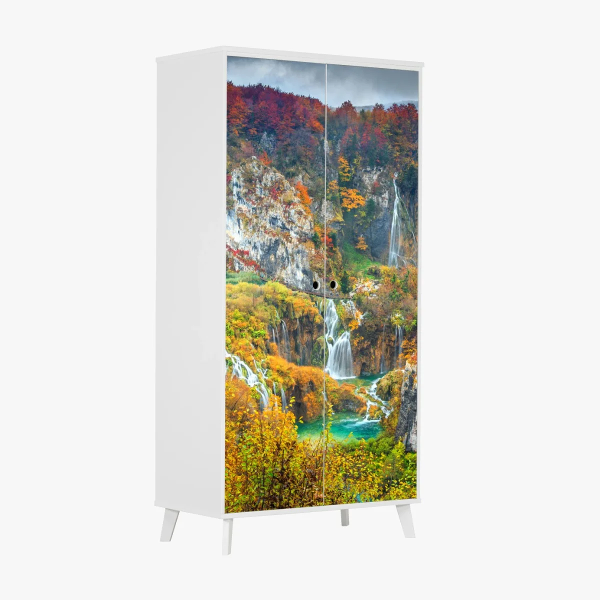 Pegatina para armario paisaje de cascadas otoñales en tonos vibrantes – Pixers® Pegatina para armario paisaje de cascadas otoñales en tonos vibrantes – Pixers®
