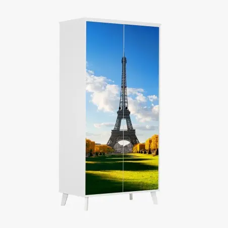 Pegatina para armario primavera en el Champs de Mars con la Torre Eiffel, París – Pixers®