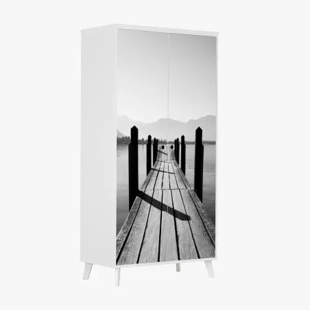 Pegatina para armario muelle hacia el horizonte – Pixers®