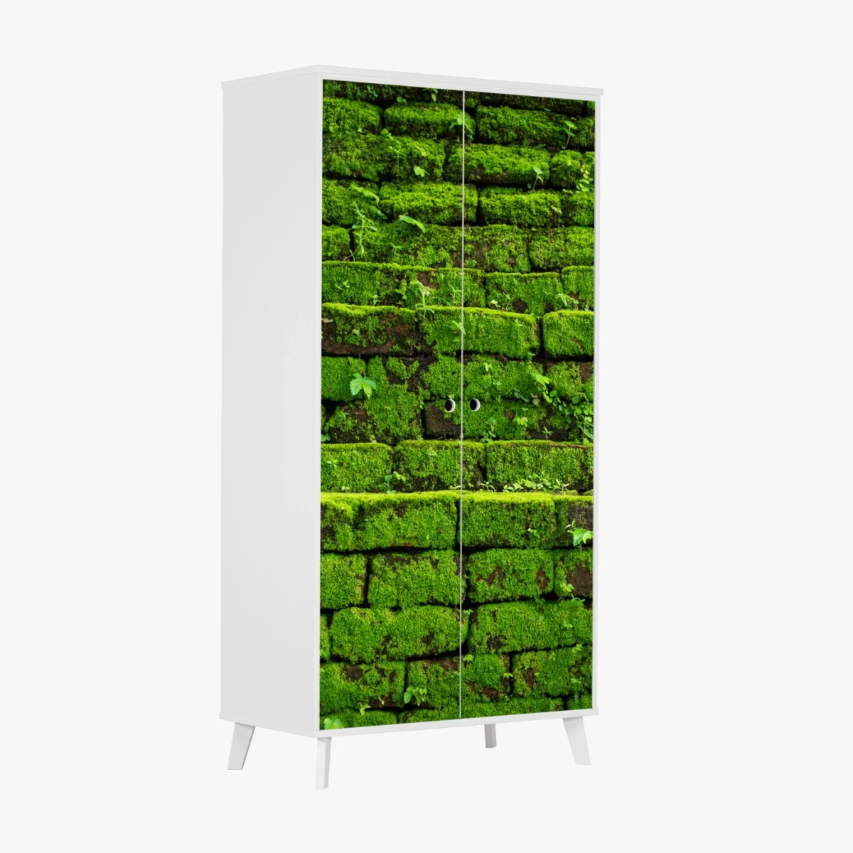 Pegatina para armario muro verde cubierto de musgo rústico – Pixers® Pegatina para armario muro verde cubierto de musgo rústico – Pixers®