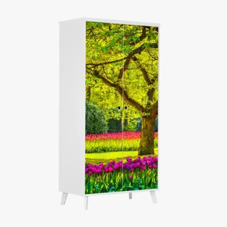 Pegatina para armario jardín de tulipanes en Keukenhof – Pixers®