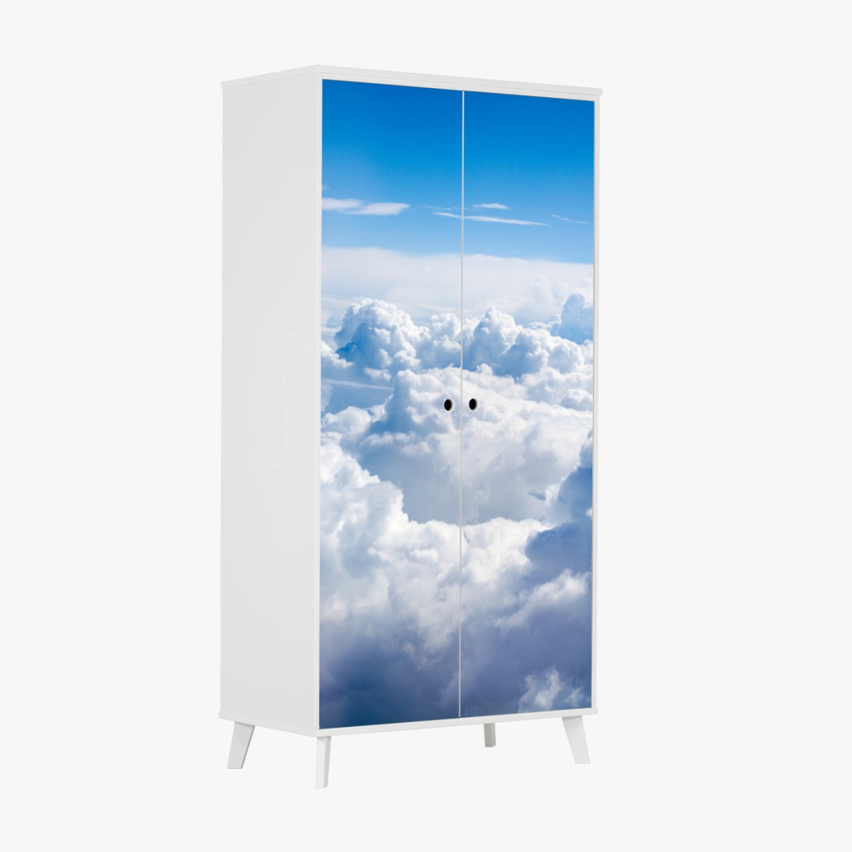 Pegatina para armario paisaje aéreo de nubes esponjosas – Pixers®