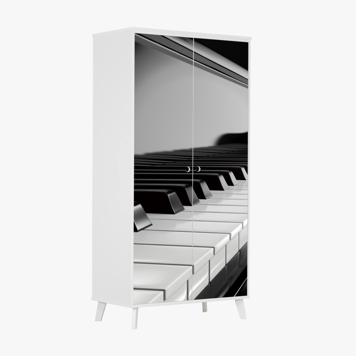 Pegatina para armario teclas de piano en blanco y negro – Pixers®