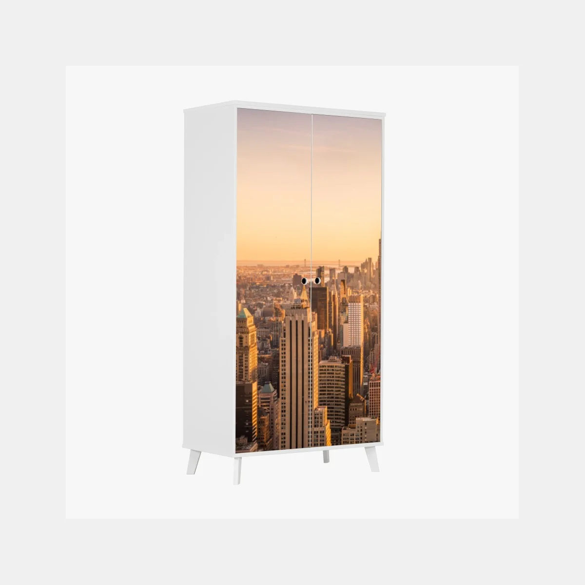 Pegatina para armario amanecer dorado sobre el perfil urbano de Nueva York – Pixers® Pegatina para armario amanecer dorado sobre el perfil urbano de Nueva York – Pixers®