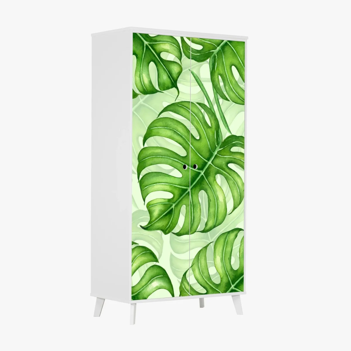 Pegatina para armario patrón tropical de hojas de monstera en acuarela – Pixers® Pegatina para armario patrón tropical de hojas de monstera en acuarela – Pixers®