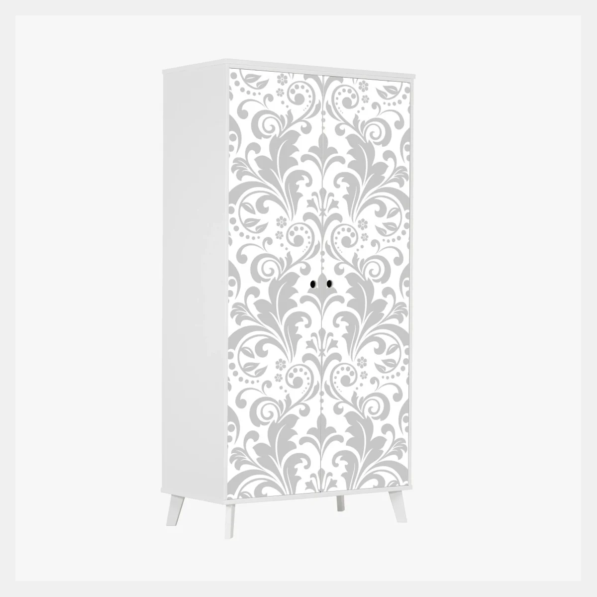 Pegatina para armario diseño damasco gris y blanco elegante – Pixers® Pegatina para armario diseño damasco gris y blanco elegante – Pixers®