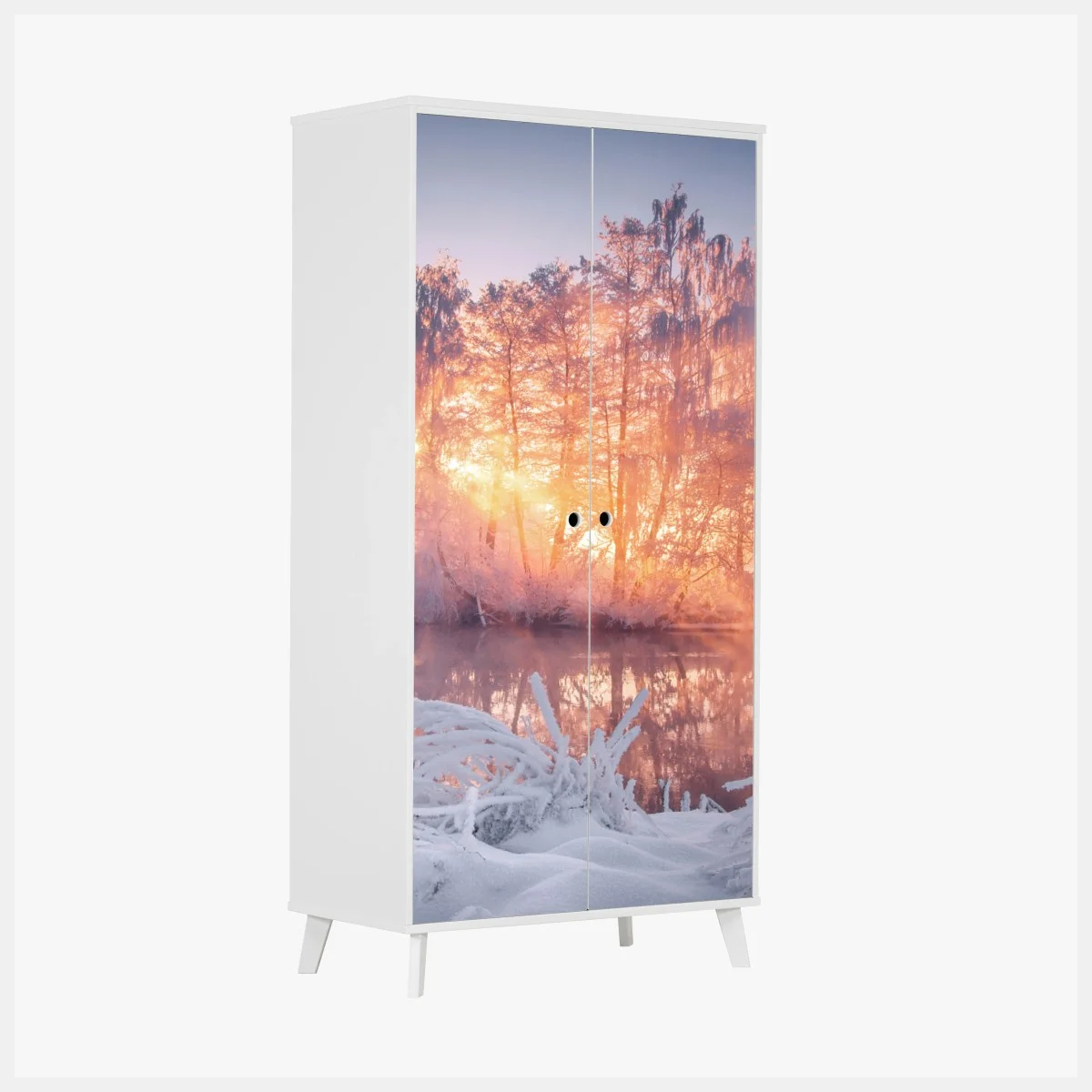 Pegatina para armario amanecer invernal entre árboles helados – Pixers® Pegatina para armario amanecer invernal entre árboles helados – Pixers®