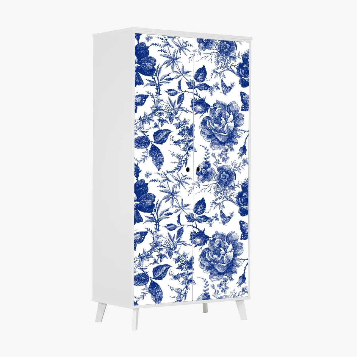 Pegatina para armario estampado floral azul estilo vintage – Pixers® Pegatina para armario estampado floral azul estilo vintage – Pixers®