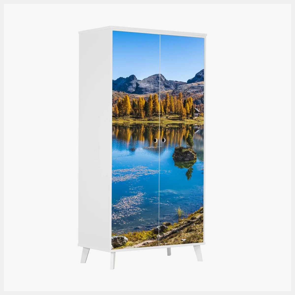 Pegatina para armario reflejos dorados en lago alpino – Pixers® Pegatina para armario reflejos dorados en lago alpino – Pixers®