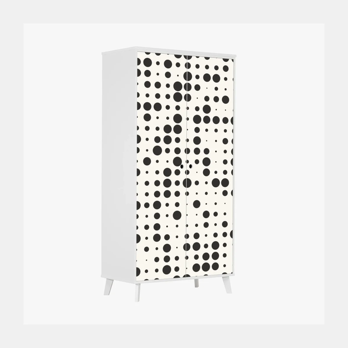 Pegatina para armario patrón de lunares minimalista en blanco y negro – Pixers® Pegatina para armario patrón de lunares minimalista en blanco y negro – Pixers®