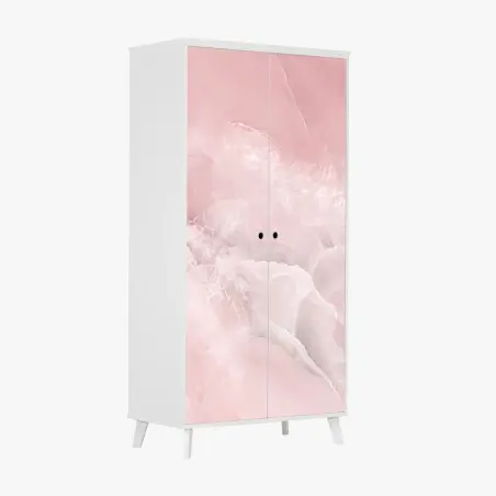 Pegatina para armario mármol rosa etéreo para decoración – Pixers®