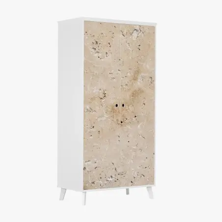 Pegatina para armario textura de piedra travertina beige para decoración – Pixers®