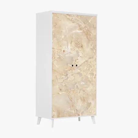 Pegatina para armario mármol beige veteado para decoración de interiores – Pixers®