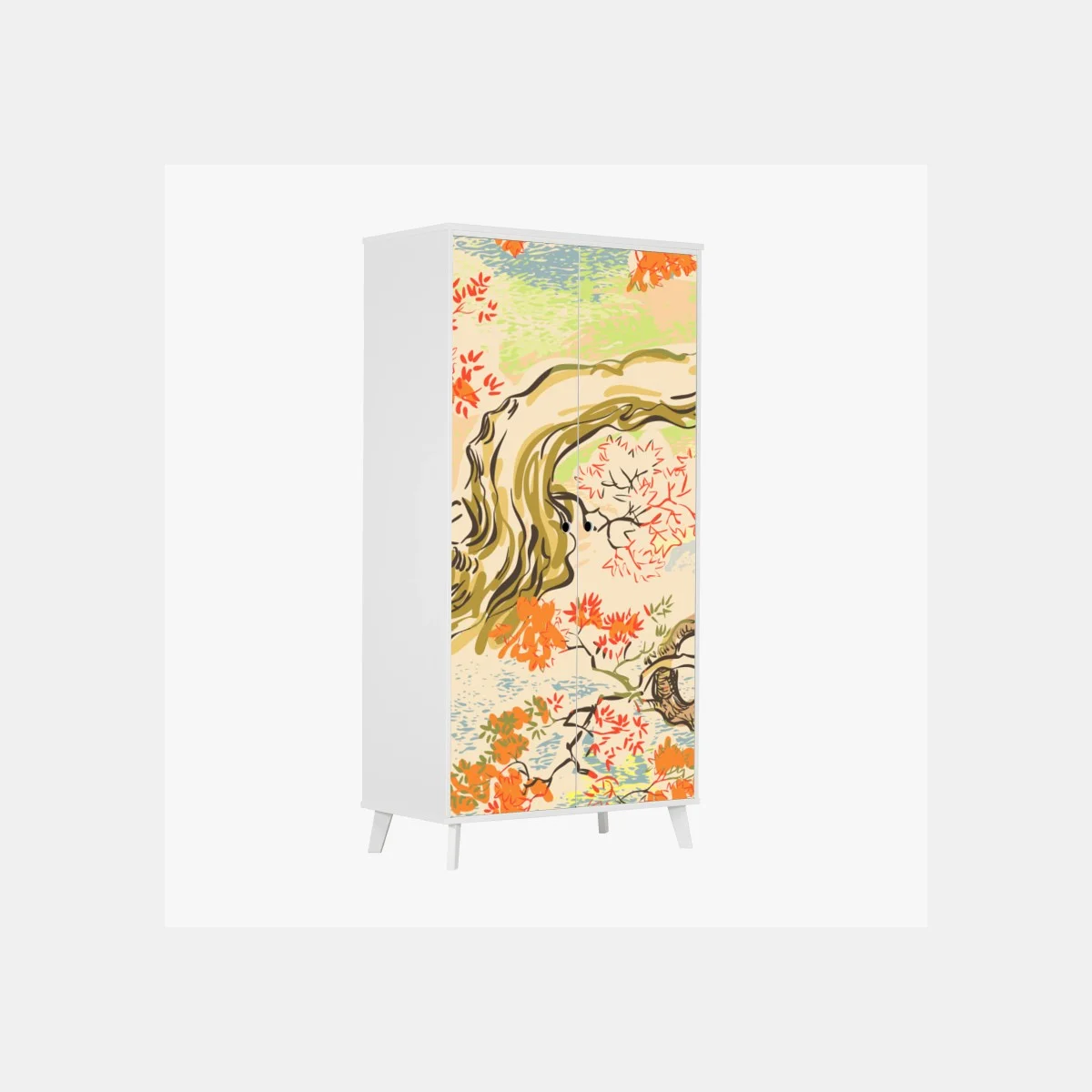 Pegatina para armario motivo oriental de arces otoñales en tonos pastel – Pixers® Pegatina para armario motivo oriental de arces otoñales en tonos pastel – Pixers®