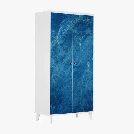 Pegatina para armario textura de mármol azul profundo para pared – Pixers®