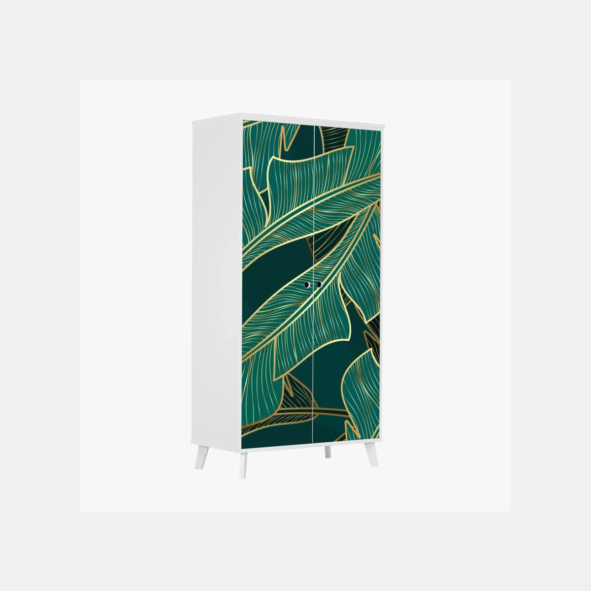 Pegatina para armario diseño de hojas tropicales doradas sobre fondo verde oscuro – Pixers® Pegatina para armario diseño de hojas tropicales doradas sobre fondo verde oscuro – Pixers®