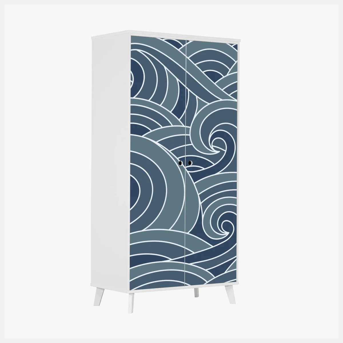 Pegatina para armario patrón de olas marinas en tonos azules – Pixers® Pegatina para armario patrón de olas marinas en tonos azules – Pixers®