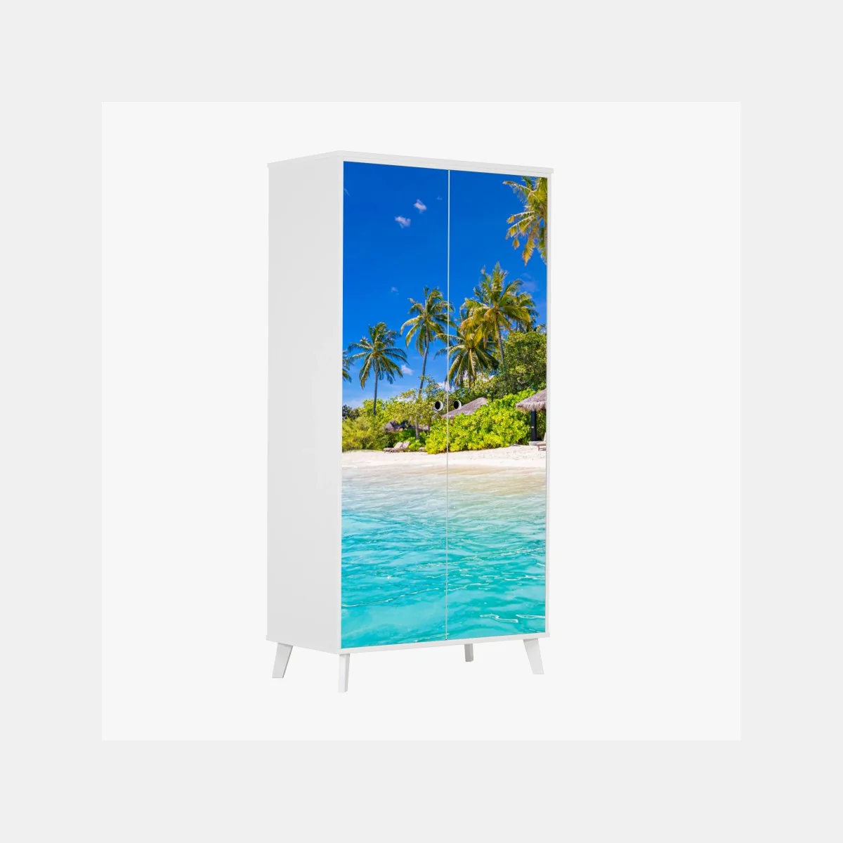 Pegatina para armario escena de playa tropical con palmeras y aguas turquesa – Pixers® Pegatina para armario escena de playa tropical con palmeras y aguas turquesa – Pixers®
