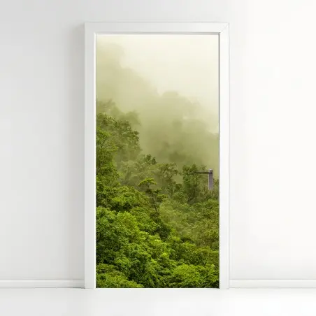 Pegatina para puerta selva tropical brumosa en Cairns, Queensland – Pixers®